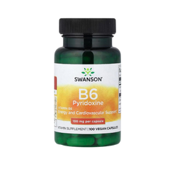 Pyridoxine (Vitamina B6) – 100 Tabletas